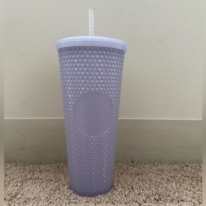 Starbucks 2021 Icy White Lavender Studded Iridescent Tumbler 24oz Venti NWT